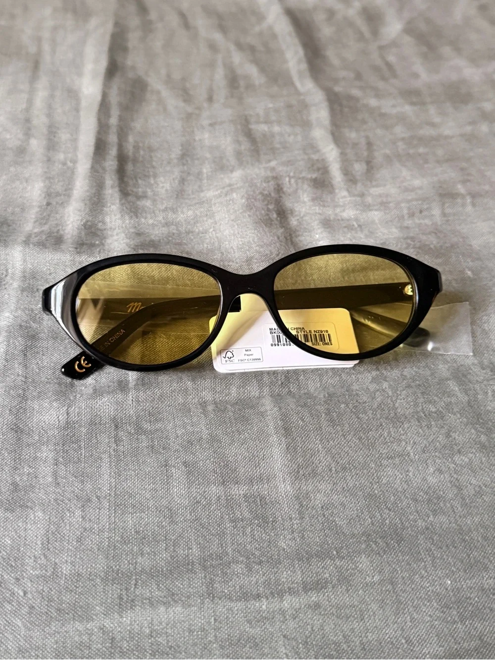 NWT madewell solina oval sunglasses jet black